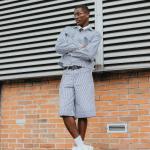 Pinstripe denim coord set