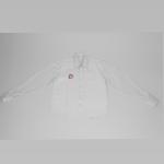 White studded long sleeved button up shirt