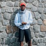 Ballon sleeve pinstripe button up shirt