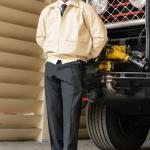 Light beige leather jacket