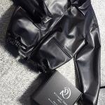 Black leather jacket