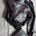 Black leather jacket