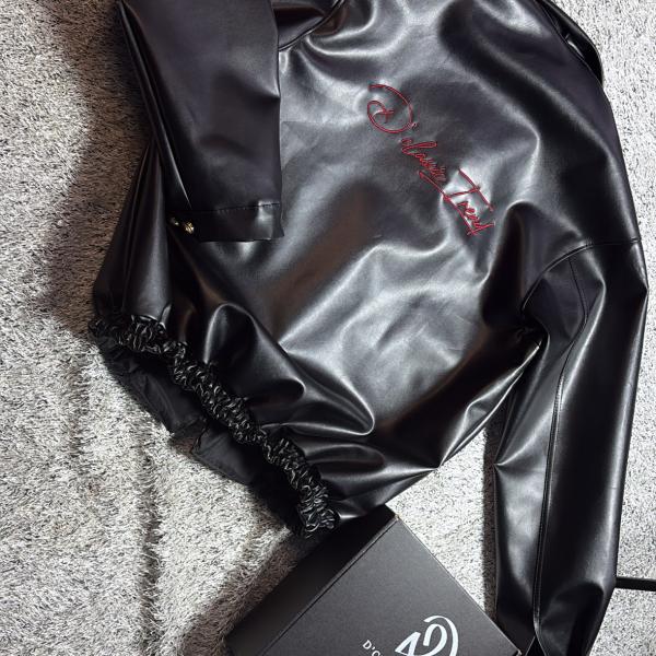 Black leather jacket