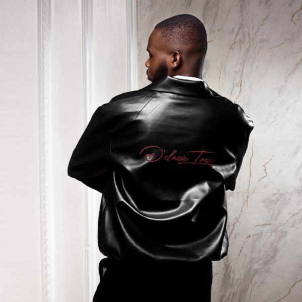 Black leather jacket