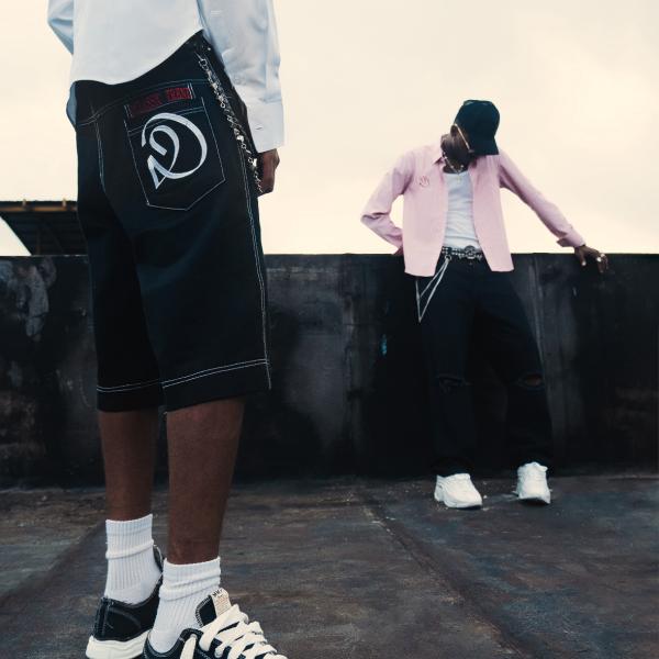 Black denim jorts