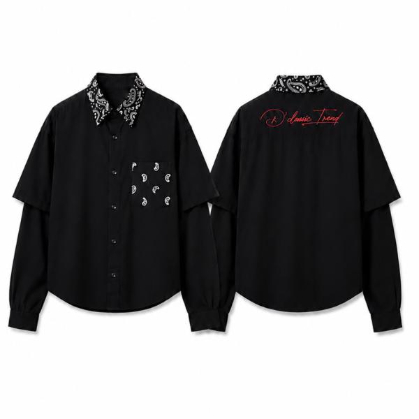 Black double sleeve shirt