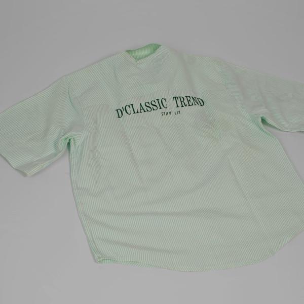 Light mint green Pinstripes button up shirt